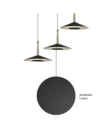 ORION * COLGANTE CIRCULAR NEGRO/CUERO  4L LED  32W  3000K